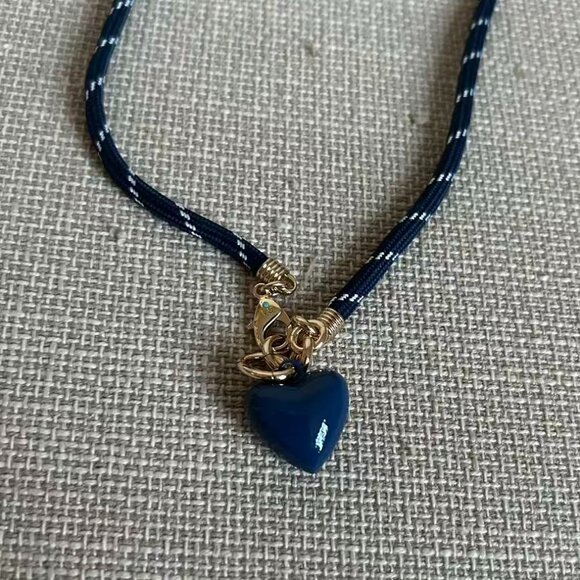 Roxanne Assoulin The Happy Cord Charm Necklace Navy/Navy - Picture 4 of 4